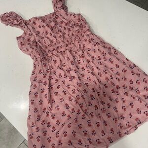 Carter's Pink Sundress with Puff Sleeves and Square Neck